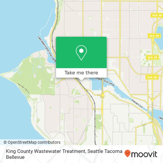 King County Wastewater Treatment map