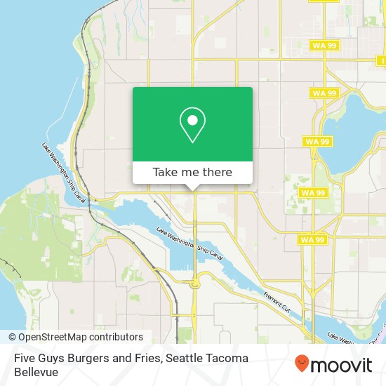 Five Guys Burgers and Fries map