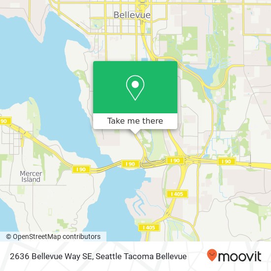 Mapa de 2636 Bellevue Way SE