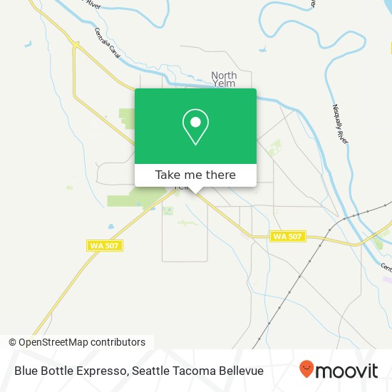 Mapa de Blue Bottle Expresso, 309 E Yelm Ave Yelm, WA 98597