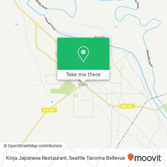 Mapa de Kinja Japanese Restaurant, 102 E Yelm Ave Yelm, WA 98597