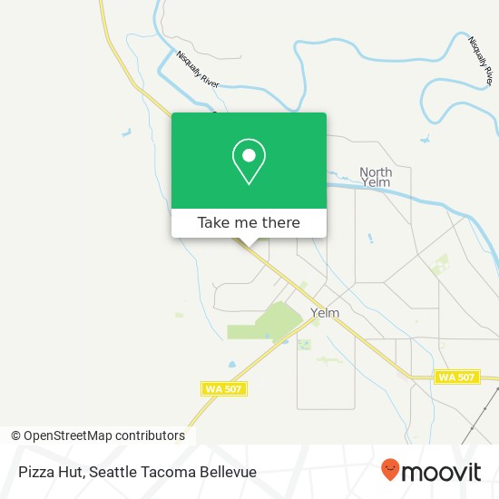 Mapa de Pizza Hut, 1100 Yelm Ave W Yelm, WA 98597