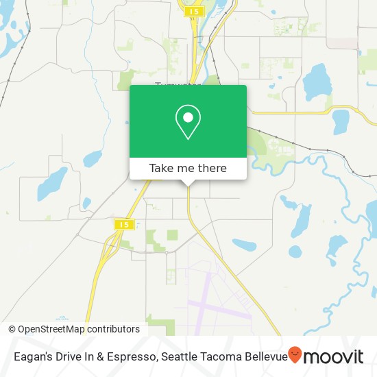 Mapa de Eagan's Drive In & Espresso, 6400 Capitol Blvd SE Tumwater, WA 98501