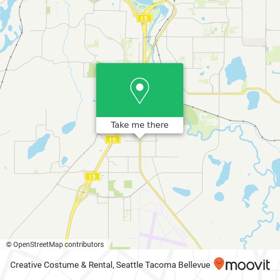 Mapa de Creative Costume & Rental, 6135 Capitol Blvd SW Tumwater, WA 98501