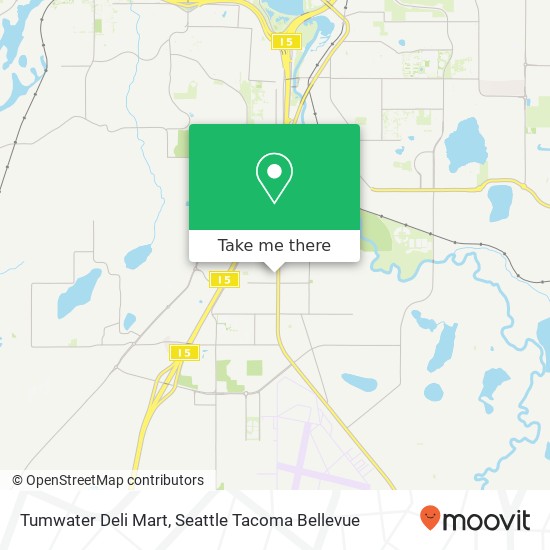 Mapa de Tumwater Deli Mart, 6131 Capitol Blvd SE Tumwater, WA 98501