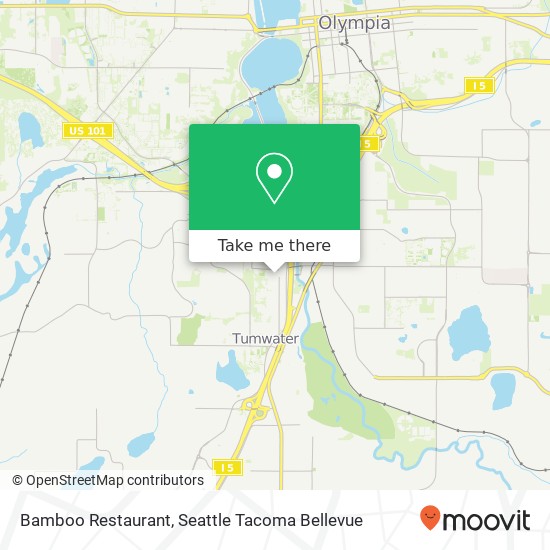 Mapa de Bamboo Restaurant, 116 N 4th Ave SW Tumwater, WA 98512