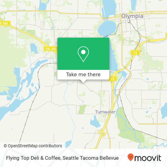 Mapa de Flying Top Deli & Coffee, 1870 Barnes Blvd SW Tumwater, WA 98512