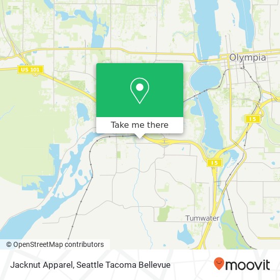 Mapa de Jacknut Apparel, 2320 Mottman Rd SW Tumwater, WA 98512