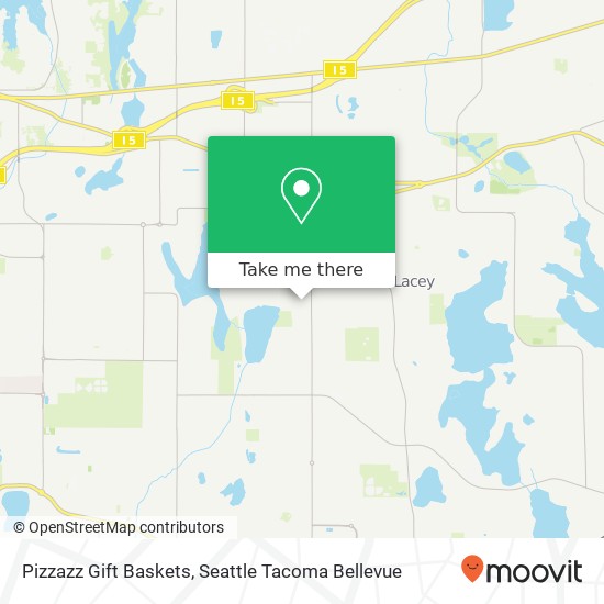 Mapa de Pizzazz Gift Baskets, 4521 26th Ave SE Lacey, WA 98503
