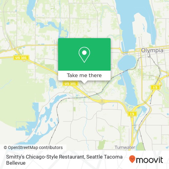 Mapa de Smitty's Chicago-Style Restaurant, 1800 Cooper Point Rd SW Olympia, WA 98502