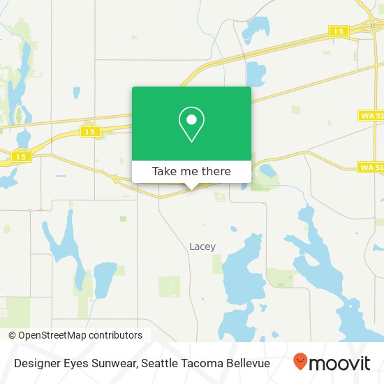 Mapa de Designer Eyes Sunwear, 5707 Lacey Blvd SE Lacey, WA 98503