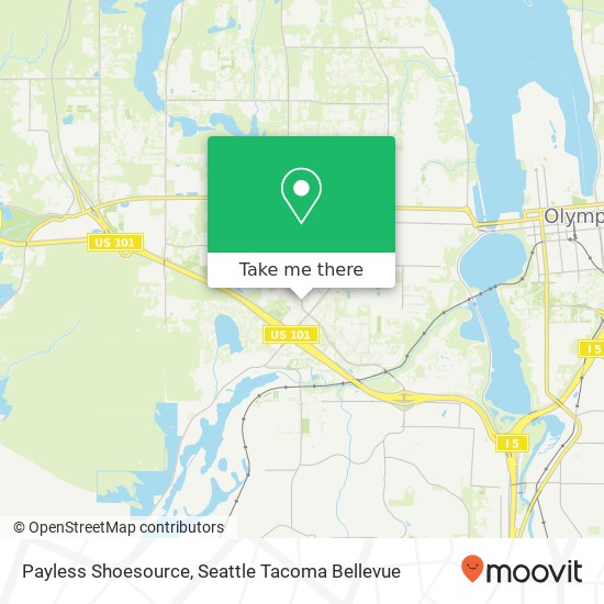 Mapa de Payless Shoesource, 1200 Cooper Point Rd SW Olympia, WA 98502