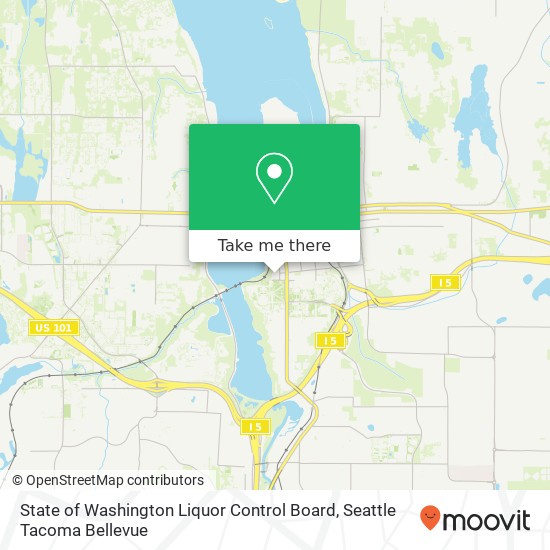 State of Washington Liquor Control Board map