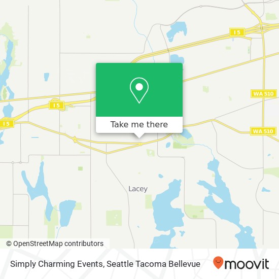 Mapa de Simply Charming Events, 919 Lacey St SE Lacey, WA 98503