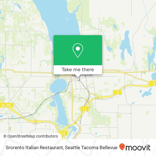 Mapa de Srorento Italian Restaurant, 430 Legion Way SE Olympia, WA 98501