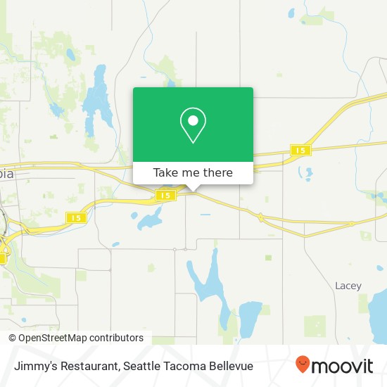 Mapa de Jimmy's Restaurant, 3530 Pacific Ave SE Olympia, WA 98501