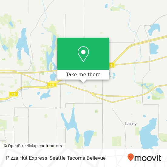 Mapa de Pizza Hut Express, 665 Sleater Kinney Rd SE Lacey, WA 98503