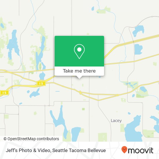 Mapa de Jeff's Photo & Video, 4313 6th Ave SE Lacey, WA 98503