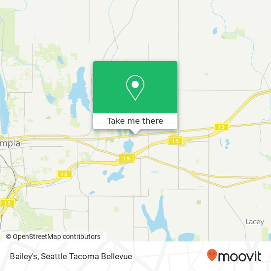 Mapa de Bailey's, 3333 Martin Way E Olympia, WA 98506