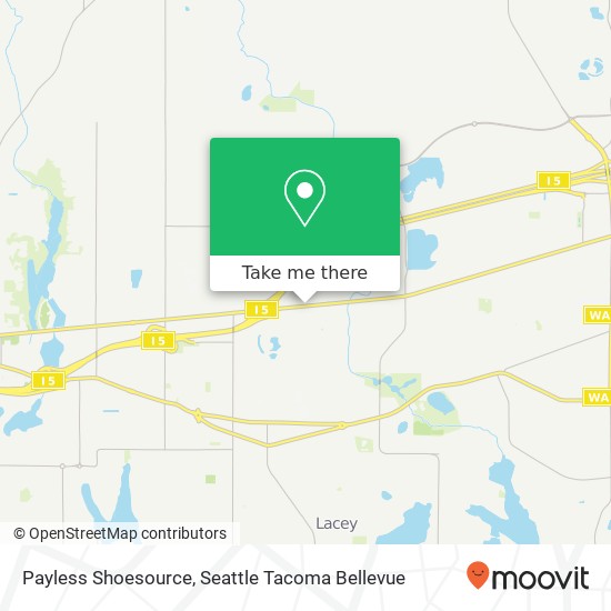 Mapa de Payless Shoesource, 5500 Martin Way E Lacey, WA 98516