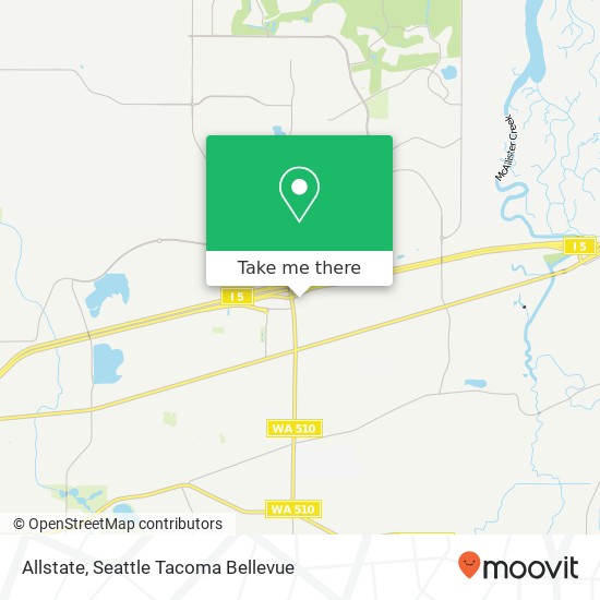 Mapa de Allstate, 8306 Quinault Dr NE Lacey, WA 98516