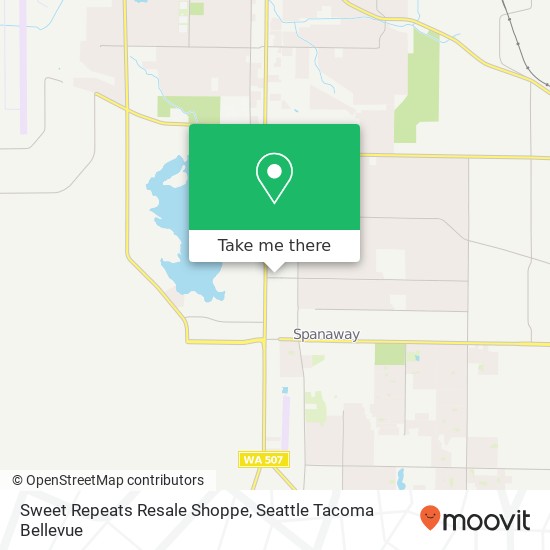 Mapa de Sweet Repeats Resale Shoppe, 121 168th St S Spanaway, WA 98387