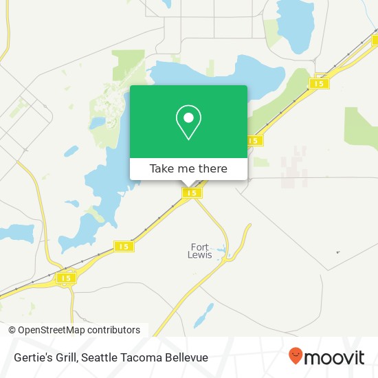 Mapa de Gertie's Grill, 15417 Union Ave SW Lakewood, WA 98498
