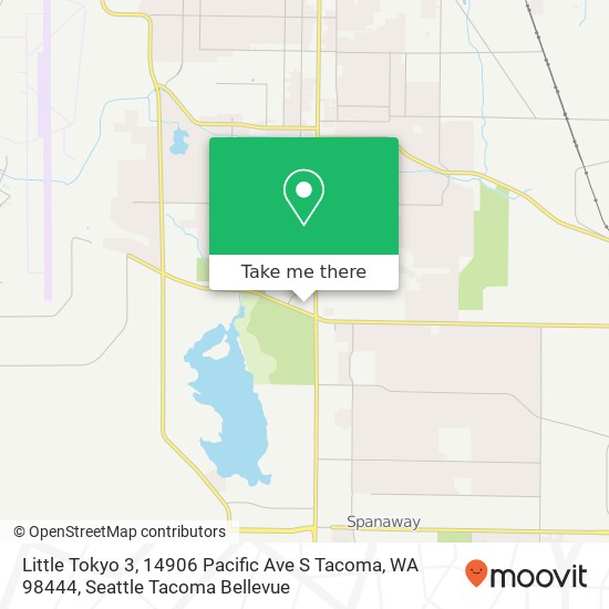 Mapa de Little Tokyo 3, 14906 Pacific Ave S Tacoma, WA 98444