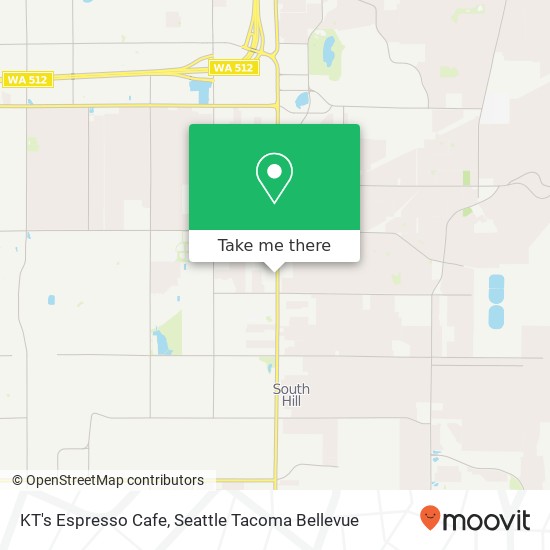 Mapa de KT's Espresso Cafe, Puyallup, WA 98373