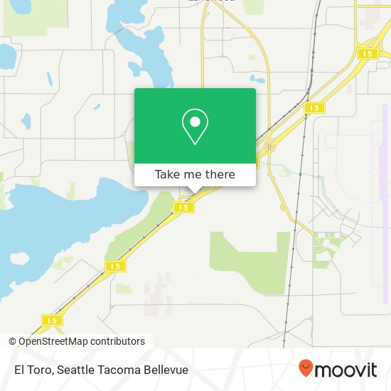 Mapa de El Toro, 12914 Pacific Hwy SW Lakewood, WA 98499