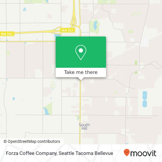 Mapa de Forza Coffee Company, 12909 Meridian E Puyallup, WA 98373