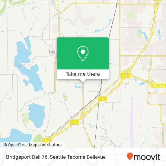 Mapa de Bridgeport Deli 76, 10712 Bridgeport Way SW Lakewood, WA 98499
