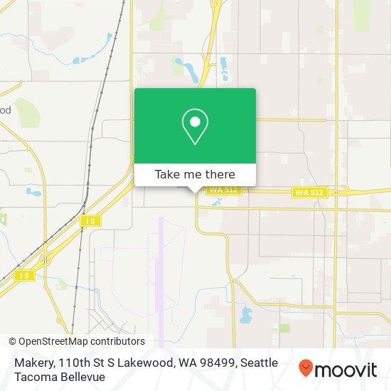 Mapa de Makery, 110th St S Lakewood, WA 98499