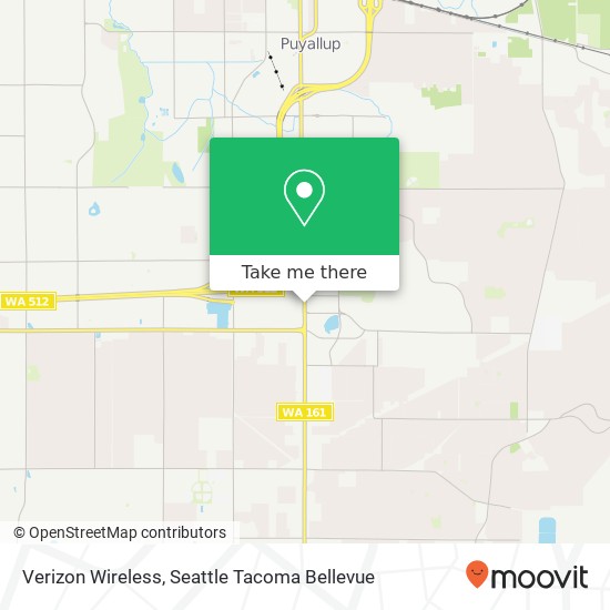 Mapa de Verizon Wireless, 3500 S Meridian Puyallup, WA 98373