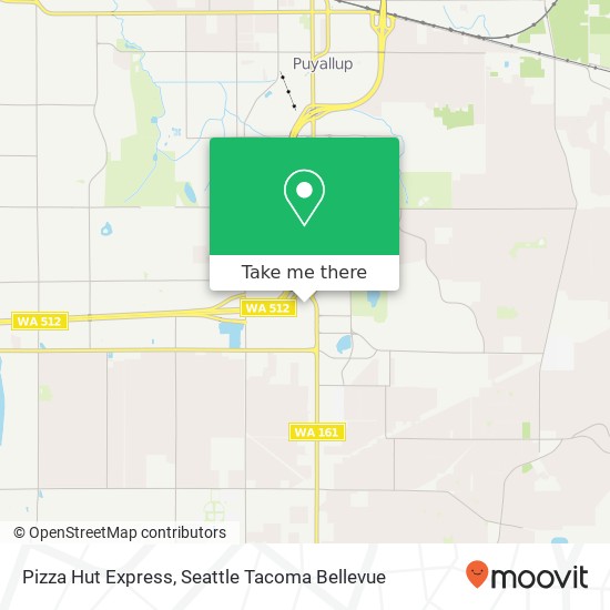 Mapa de Pizza Hut Express, 3310 S Meridian Puyallup, WA 98373