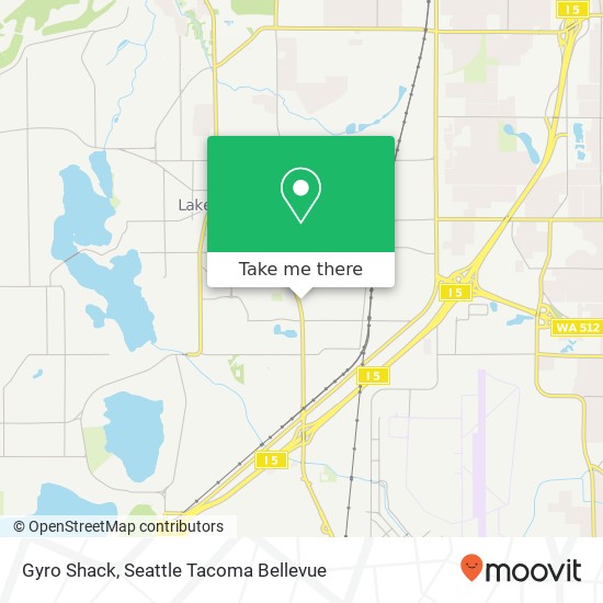 Mapa de Gyro Shack, 10519 Bridgeport Way SW Lakewood, WA 98499