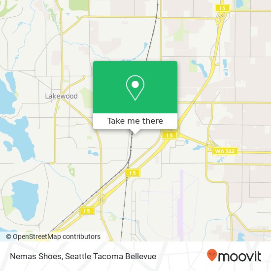 Mapa de Nemas Shoes, 10417 Rainier Ave SW Lakewood, WA 98499