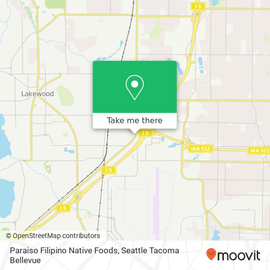 Mapa de Paraiso Filipino Native Foods, 10518 S Tacoma Way Lakewood, WA 98499