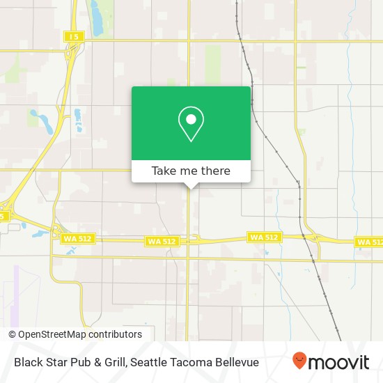 Mapa de Black Star Pub & Grill, 158 100th St S Tacoma, WA 98444