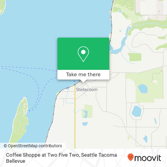 Mapa de Coffee Shoppe at Two Five Two, Wilkes St Steilacoom, WA 98388