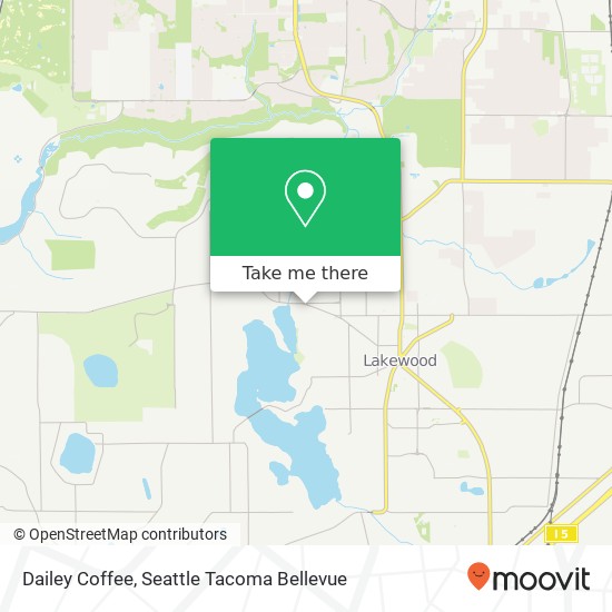 Mapa de Dailey Coffee, 8813 Edgewater Dr SW Lakewood, WA 98499