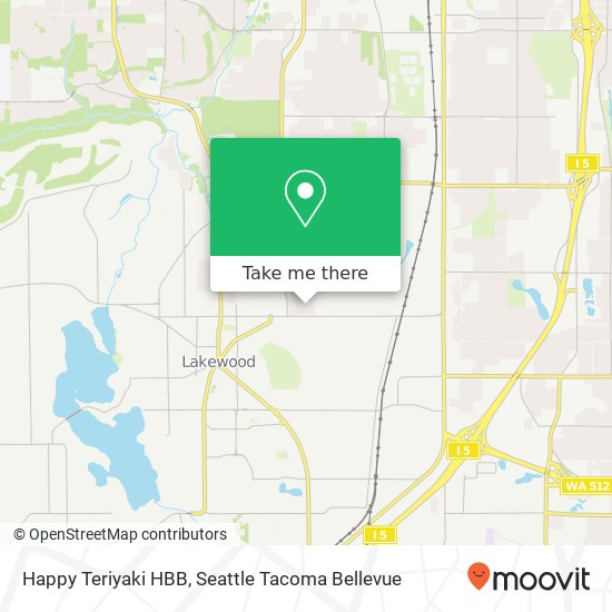 Mapa de Happy Teriyaki HBB, 5117 87th St Ct SW Lakewood, WA 98499