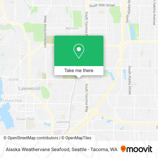 Alaska Weathervane Seafood map