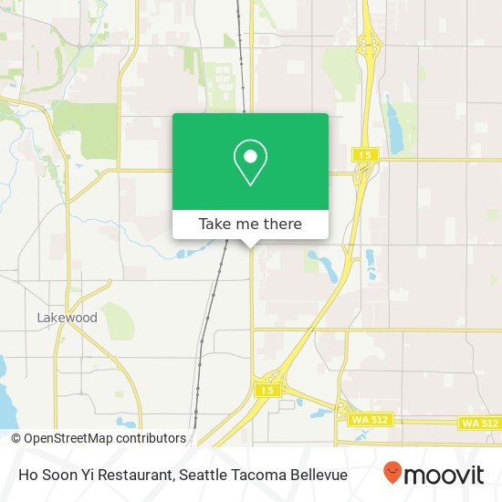 Mapa de Ho Soon Yi Restaurant, 8501 S Tacoma Way Lakewood, WA 98499