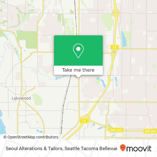 Mapa de Seoul Alterations & Tailors, 8518 S Tacoma Way Lakewood, WA 98499