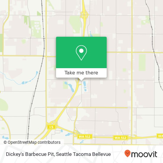 Mapa de Dickey's Barbecue Pit, 8425 S Hosmer St Tacoma, WA 98444