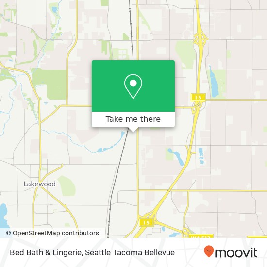 Mapa de Bed Bath & Lingerie, 8012 S Tacoma Way Lakewood, WA 98499