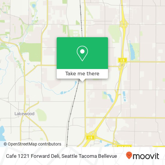 Cafe 1221 Forward Deli, 8012 S Tacoma Way Lakewood, WA 98499 map