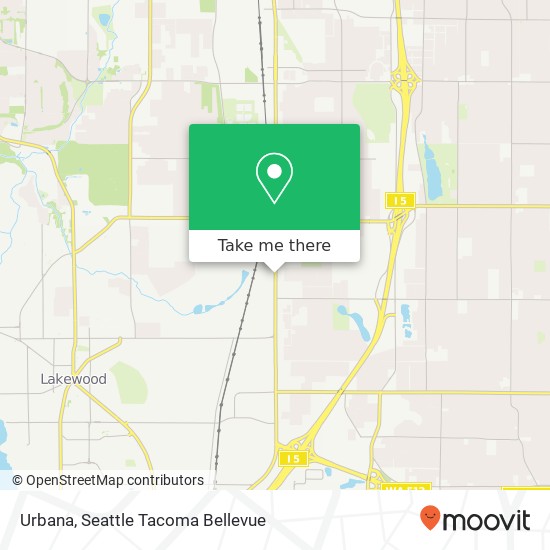 Mapa de Urbana, 8012 S Tacoma Way Lakewood, WA 98499