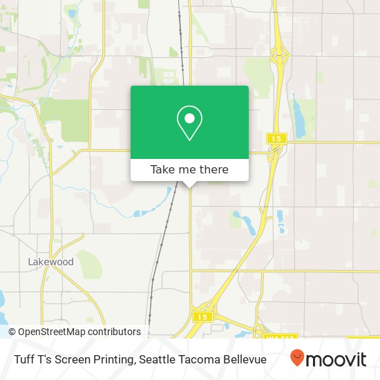 Mapa de Tuff T's Screen Printing, 8012 S Tacoma Way Lakewood, WA 98499